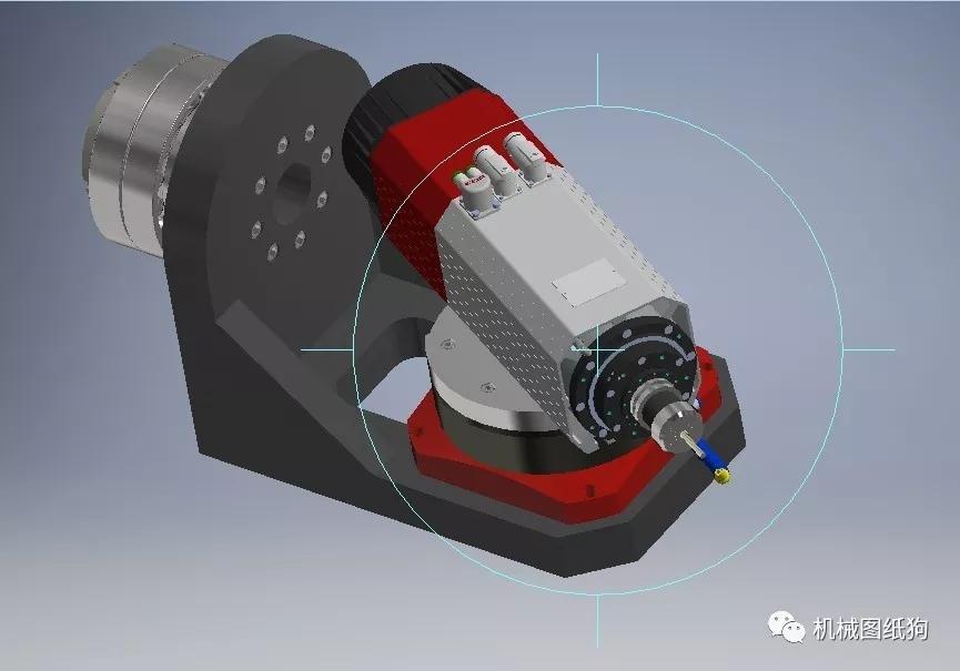 【工程机械】龙门机床旋转轴gimbal rotary模型3d图纸 inventor设计