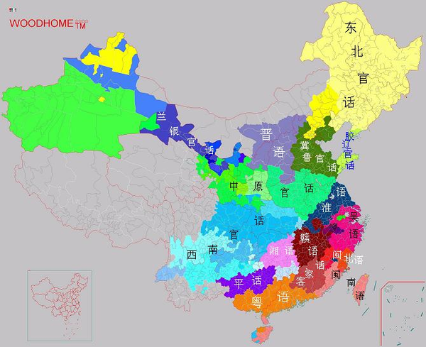 一些网上流传较广的网友自制方言地图