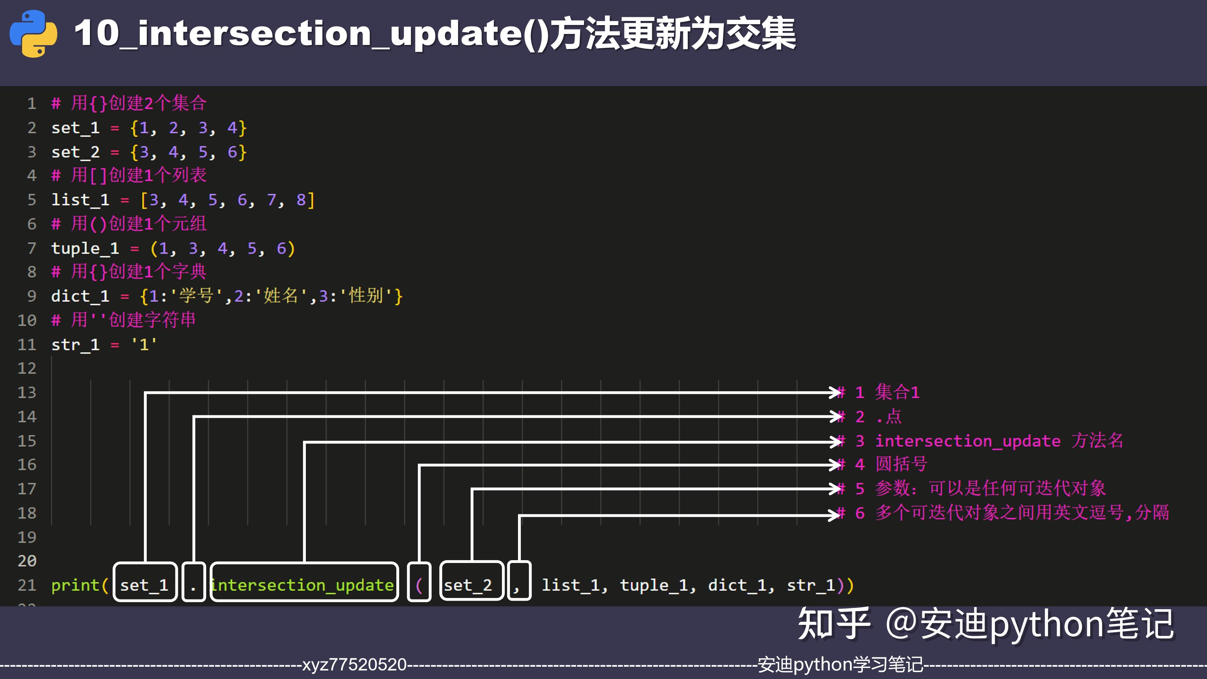 Python Intersection Update