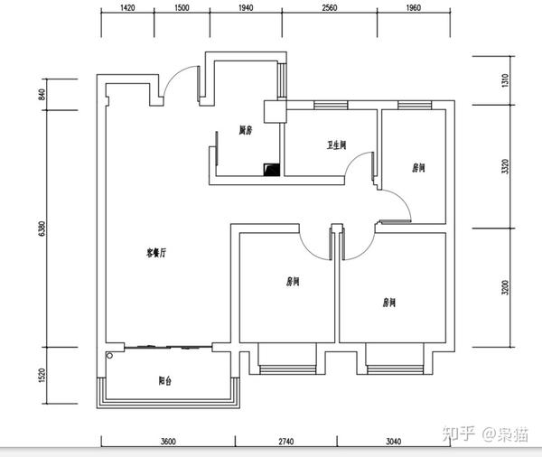 入户门对阳台,穿堂煞; 卧室门对着卫生间的门