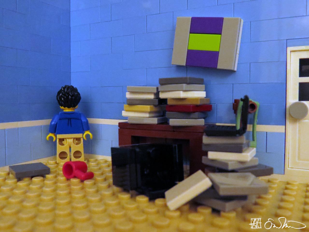 glumly,marvy why nobody else is in the reading room, the grad student glumly