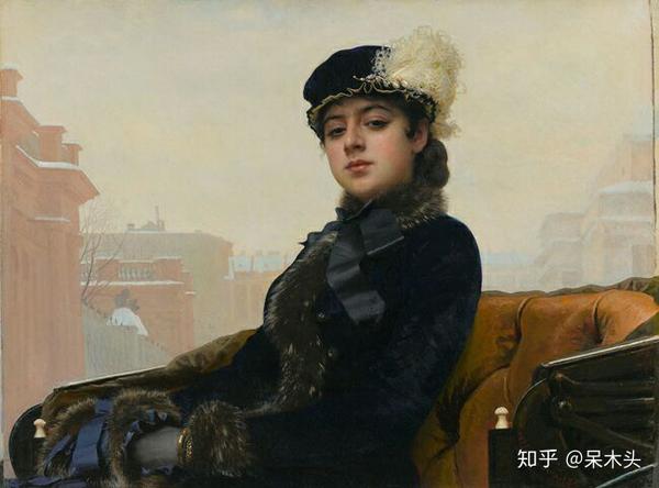 俄国油画有一幅冬天一个贵族妇女坐在一辆马车上的是什么名字?