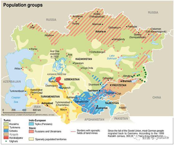 据苏联1989年人口统计资料,在中亚地区生活的有130多个大小民族.