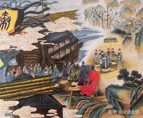 徐福东渡现代画作