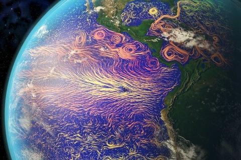南赤道暖流因受巴西大陆之阻而分出的北支——圭亚那暖流