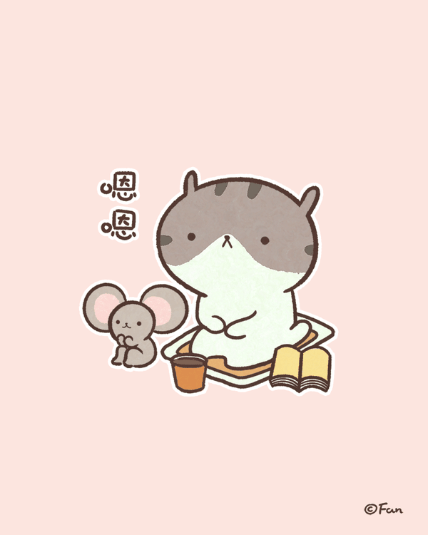 【手绘】:插画篇-饭太稀·治愈插画集01-饭太稀·企鹅是只猫表情包