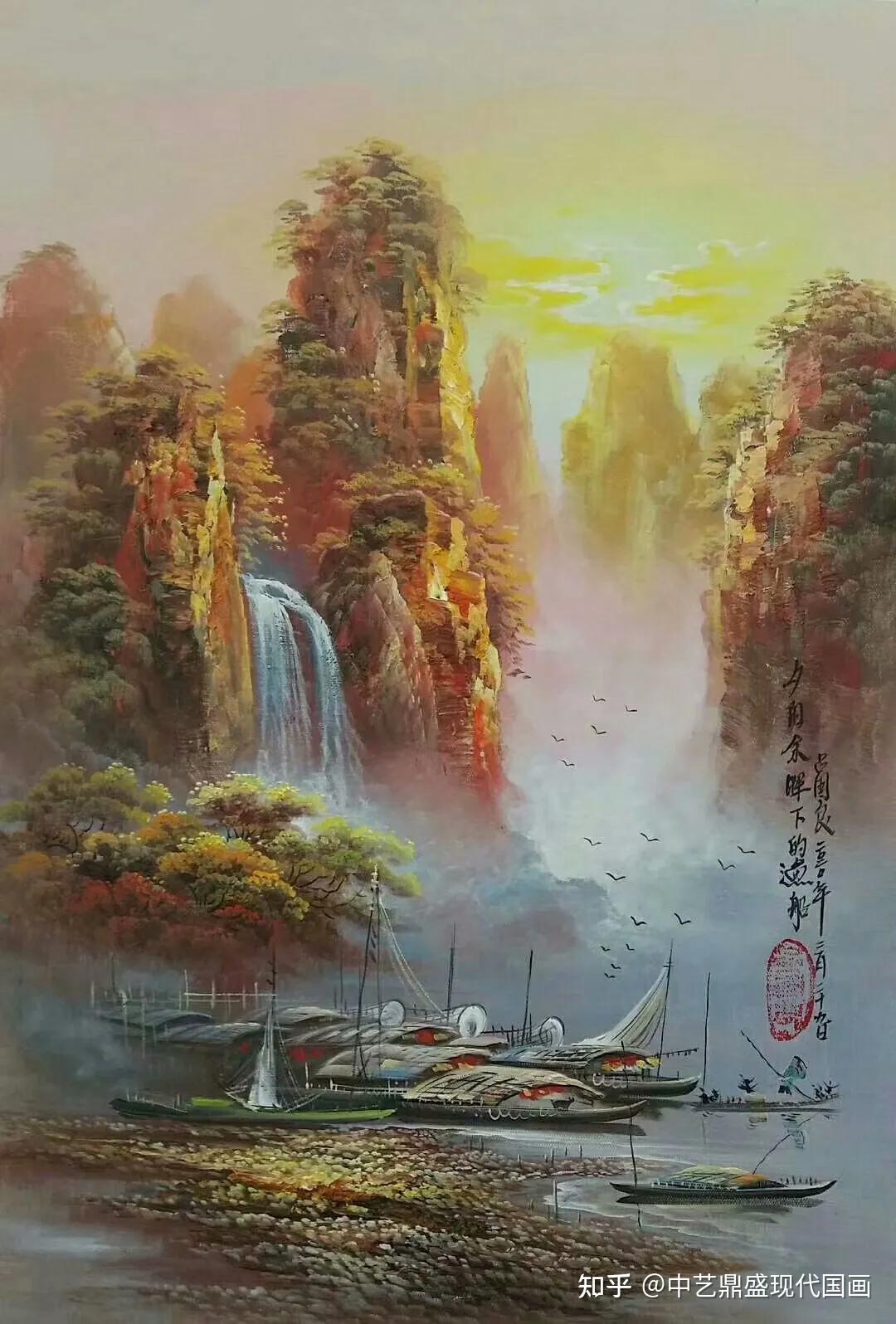 作品赏析吕国良,深圳大芬风水山水油画大师,广东省广宁人,美籍华人