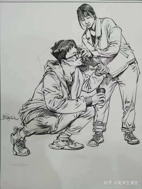 河北美术联考双人速写组合