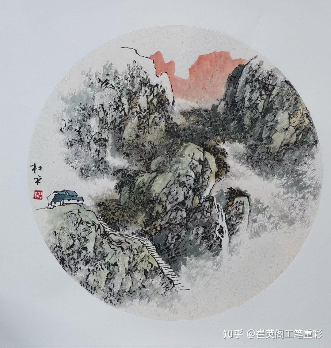 中国画山水画作品选画家杜平