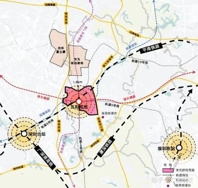 旧改龙岗坂田街道光雅园村旧改五和枢纽重点规划辐射区