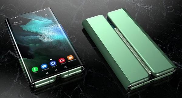 三星新款折叠手机galaxyzfoldtab渲染图曝光双折叠屏最早2022推出