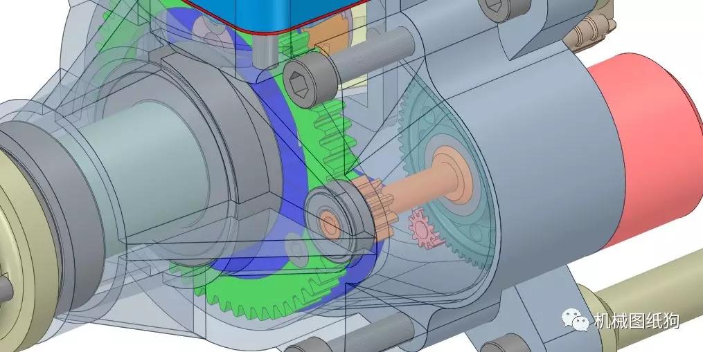 【发动机电机】rs55航模发动机3d数模图纸 stp格式