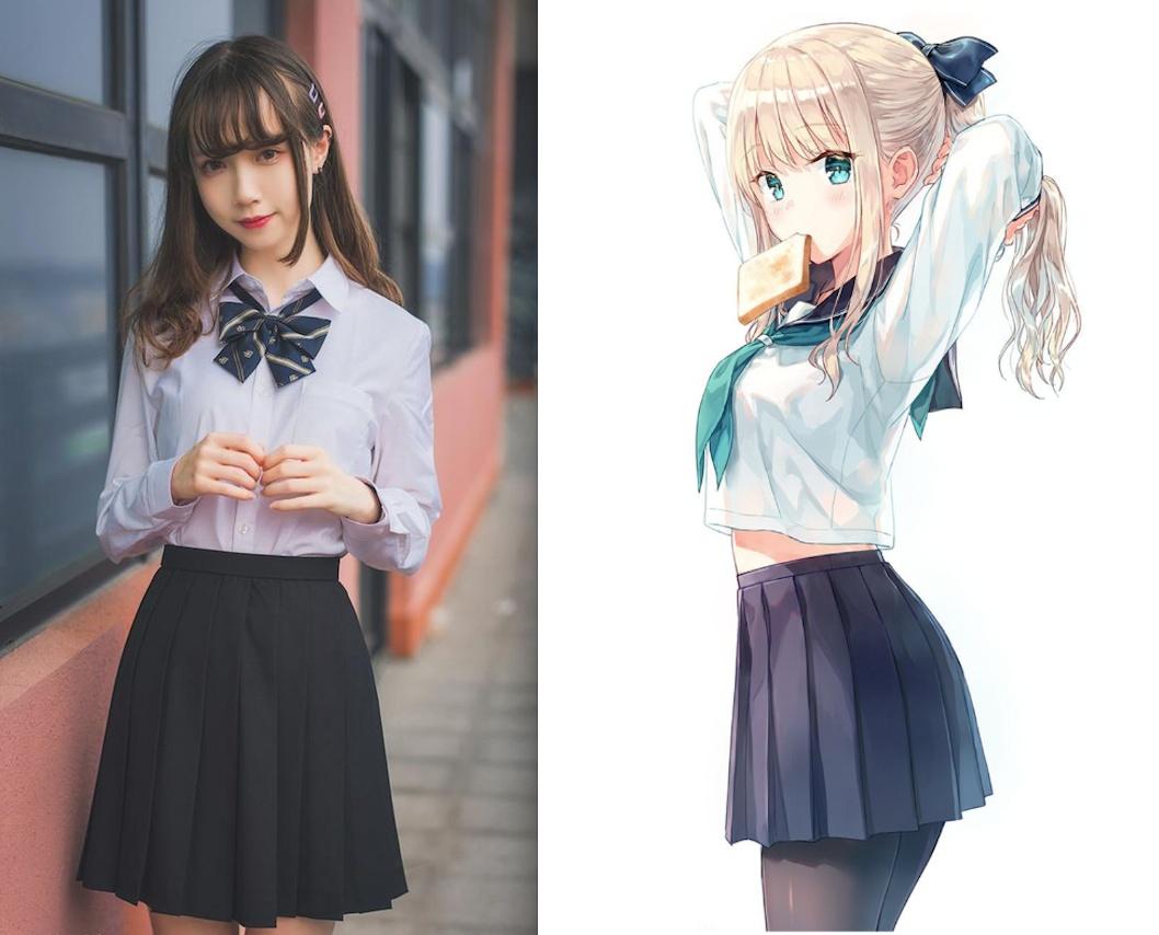2招快速掌握动漫少女百褶裙画法