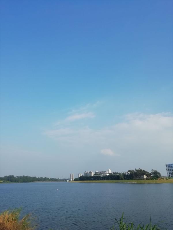 南海校区的水库,南北区由一条桥连着,以后那边建成后就彻底成为鹊桥了