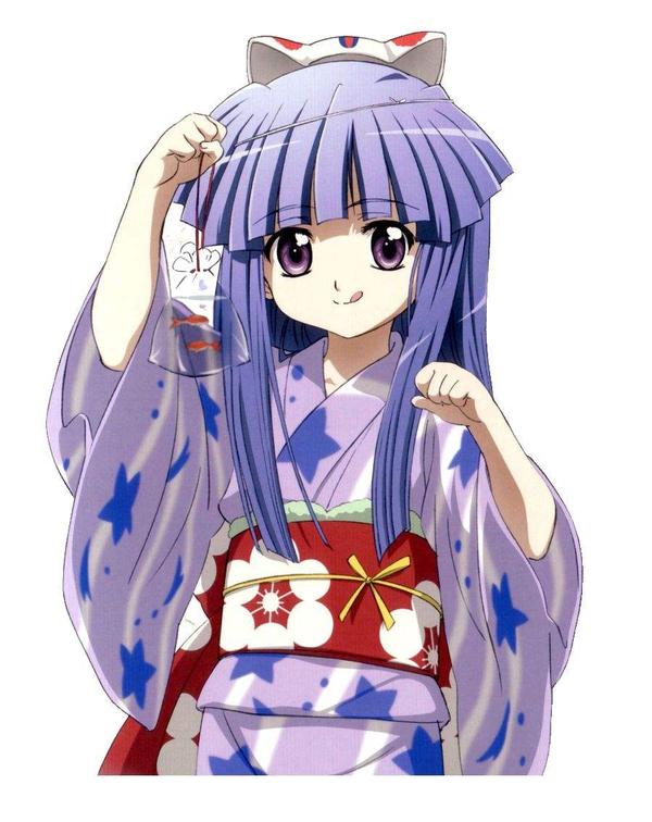 《寒蝉鸣泣之时》中的女主古手梨花,其口癖"咪啪 ☆~"广为人知,在2007