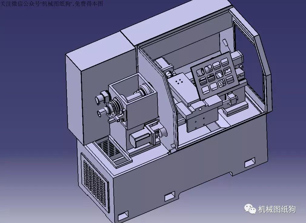 工程机械ck0632数控机床模型3d图纸step格式