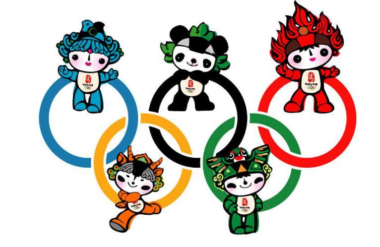 五个福娃源于中国五行说,同时对应着奥运五环,代表了海洋,森林,火