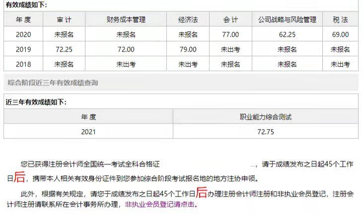 查完2021年注册会计师cpa成绩是一种什么体验