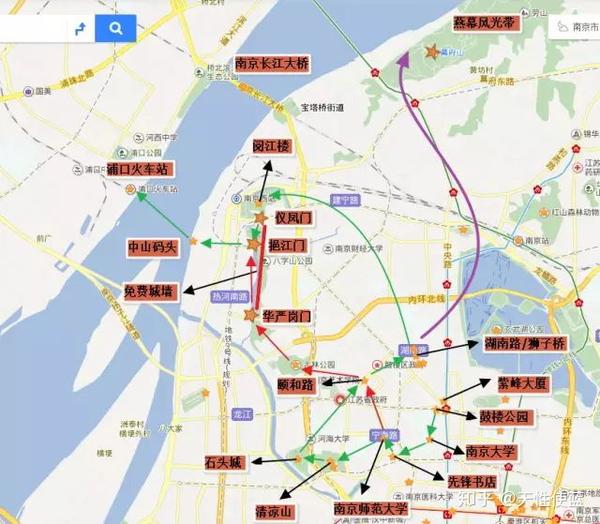 3,第三天路线 第三天路线安排: 上午:鼓楼公园——南京大学——先锋