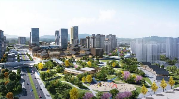 廖家湾项目位于新都区,南临毗河生态带,将自然引入城市,实现"城市中