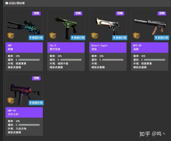 csgo饰品用统计学的方式追梦蛇狙