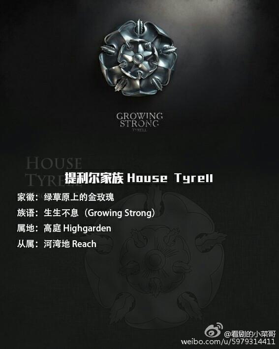 9,提利尔家族house tyrell