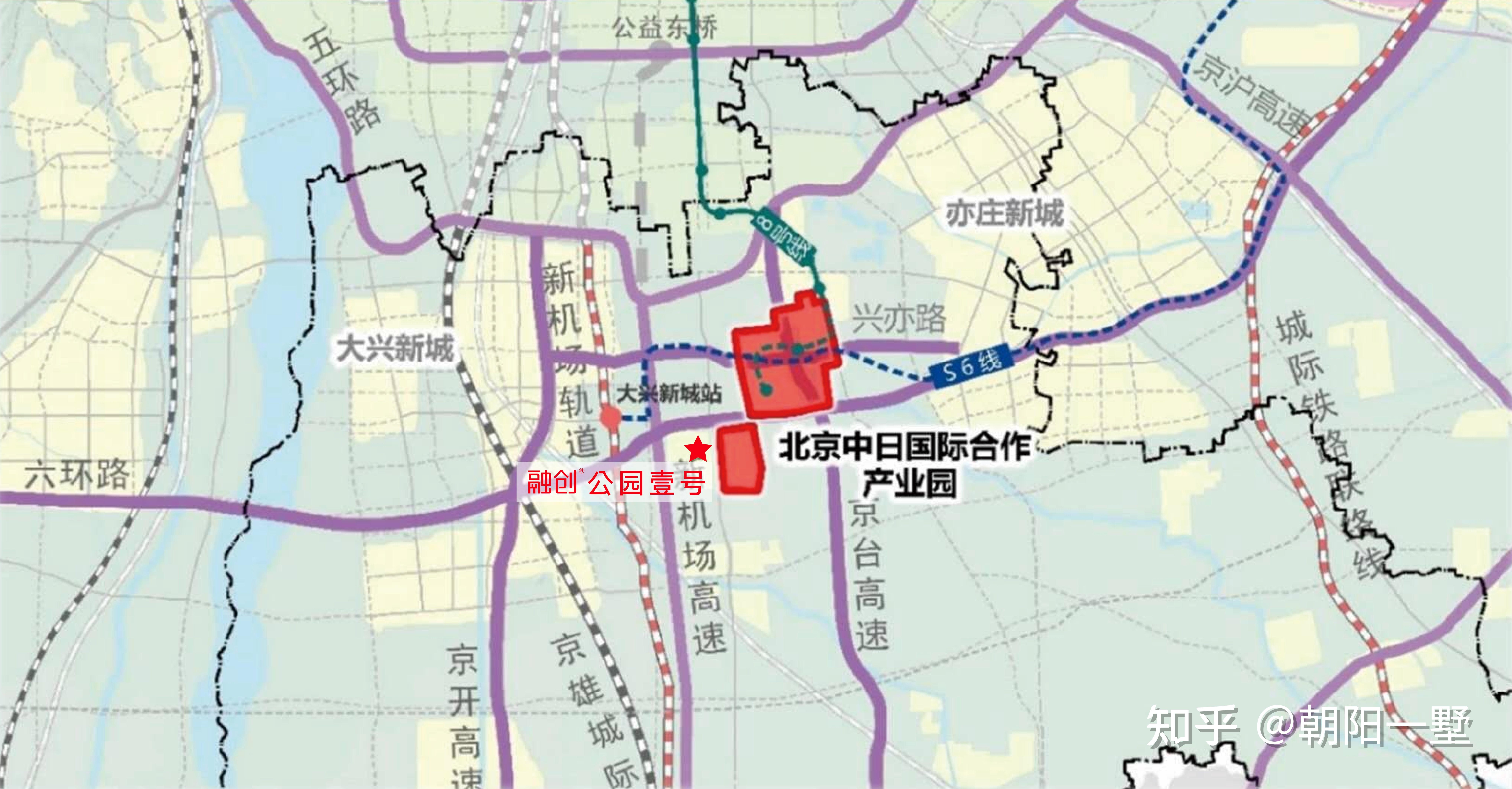 原图出自:大兴区产促中心【五纵】南中轴路,大兴国际机场高速,京台