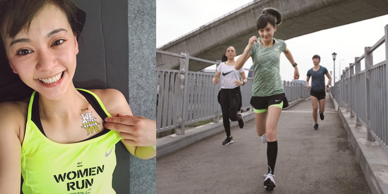 从她发布的微博上看, 已经年满35岁的她跑步10公里, 用时56分59秒