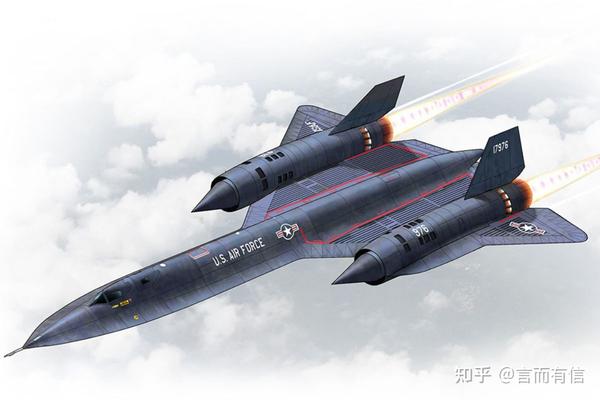 sr-71"黑鸟"高空高速战略侦察机