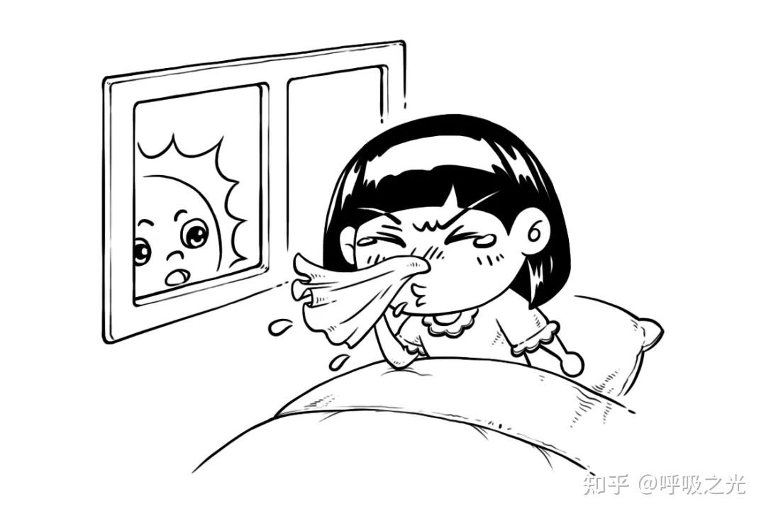 鼻痒,打喷嚏以清晨或睡醒时最严重,往往突然连续多个喷嚏;鼻涕多为