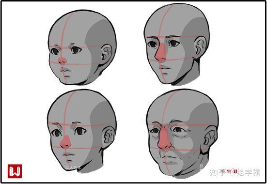 动漫人物正面鼻子画法