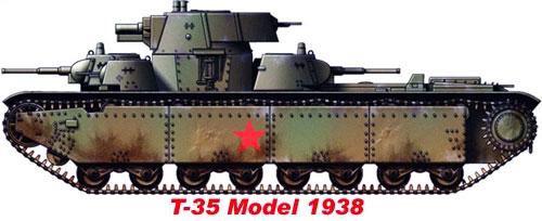 二战中苏联的t35就是一个很典型的例子.