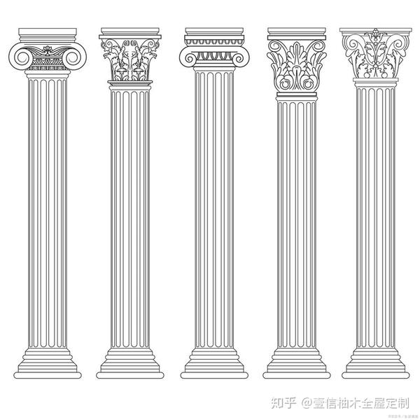 增加了两个样式,即塔西干柱式和混合柱式,统称为"罗马五式",而古罗马
