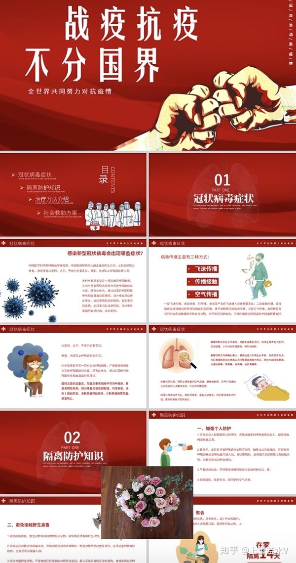 精选14套全球疫情防控阻击战抗击病毒不分国界新冠肺炎抗疫工作ppt