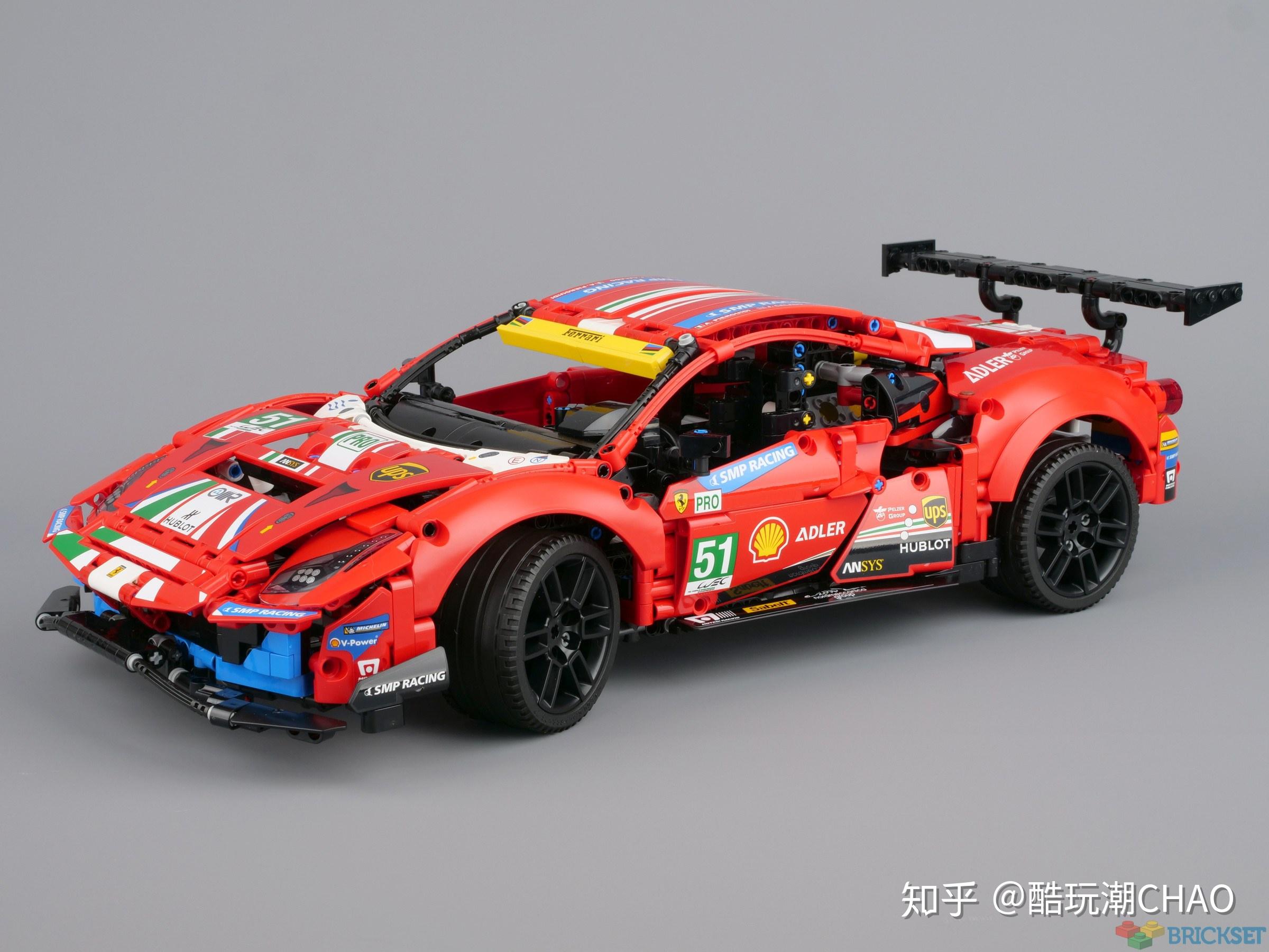 乐高新款42125ferrari488gte法拉利赛车评测