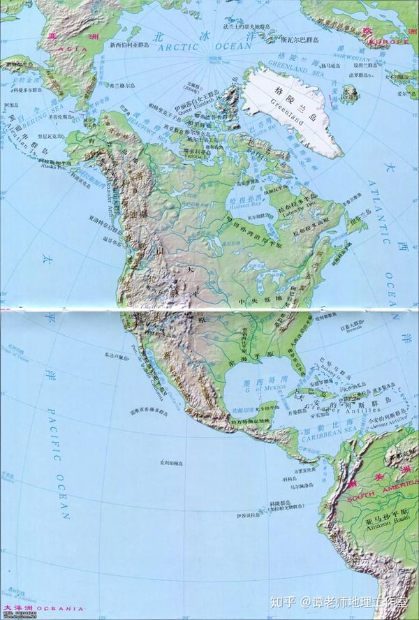 北美地形图