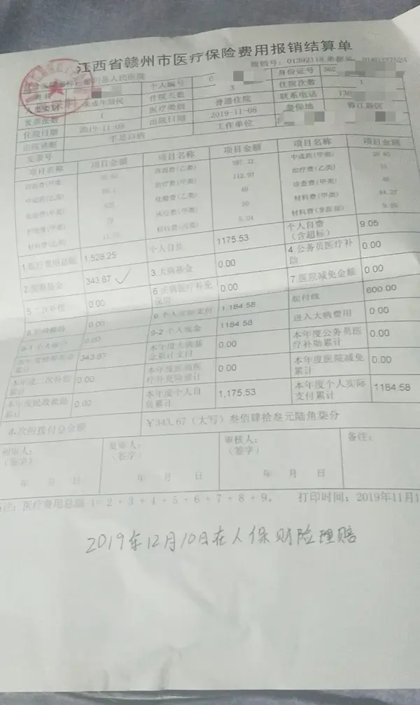 孩子手足口病住院,理赔682.22元,保费360元