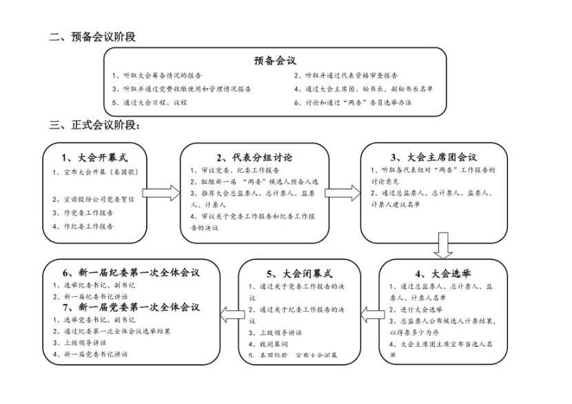 基层党组织党代会流程图