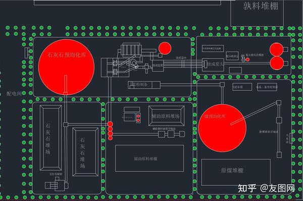 水泥厂平面布置图cad图纸