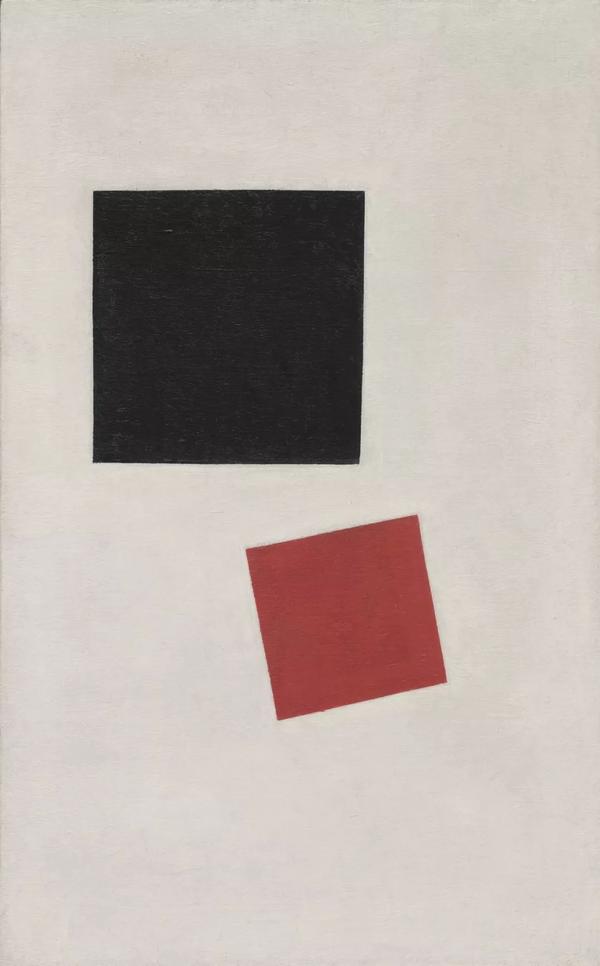 《黑方块与红方块》1915年 马列维奇