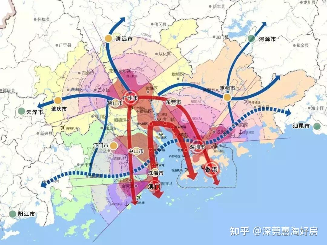 深圳港,广州港等一系列世界级港口,同时还拥有珠江西岸和珠江东岸两大