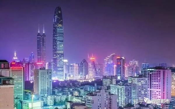 繁华的深圳夜景