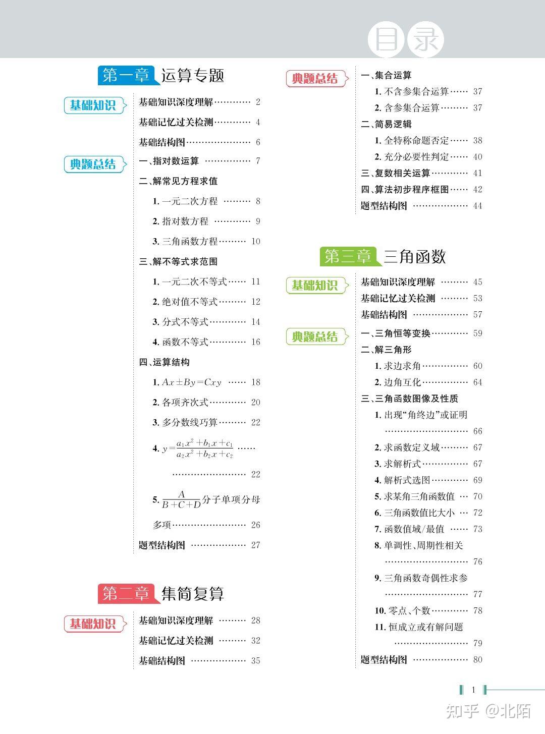 今天分享一下高考数学神书巨人之上的目录