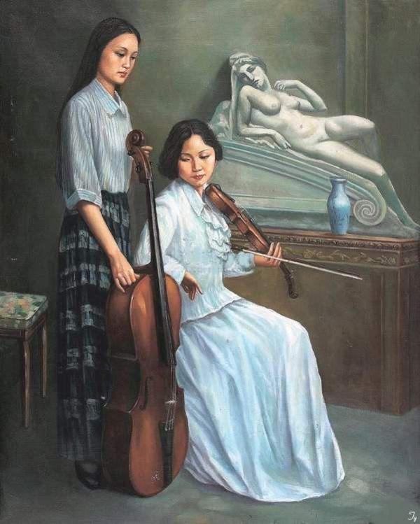 古典与浪漫的结合著名艺术家李晓刚人体油画作品欣赏