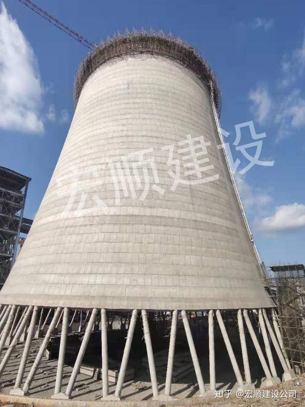 双曲线冷却塔新建时候如何重挖基础到封顶的