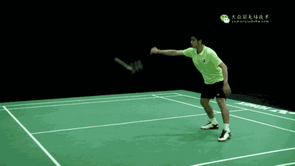 羽毛球进阶技术gif教学04反手防守技术抽球和挑球