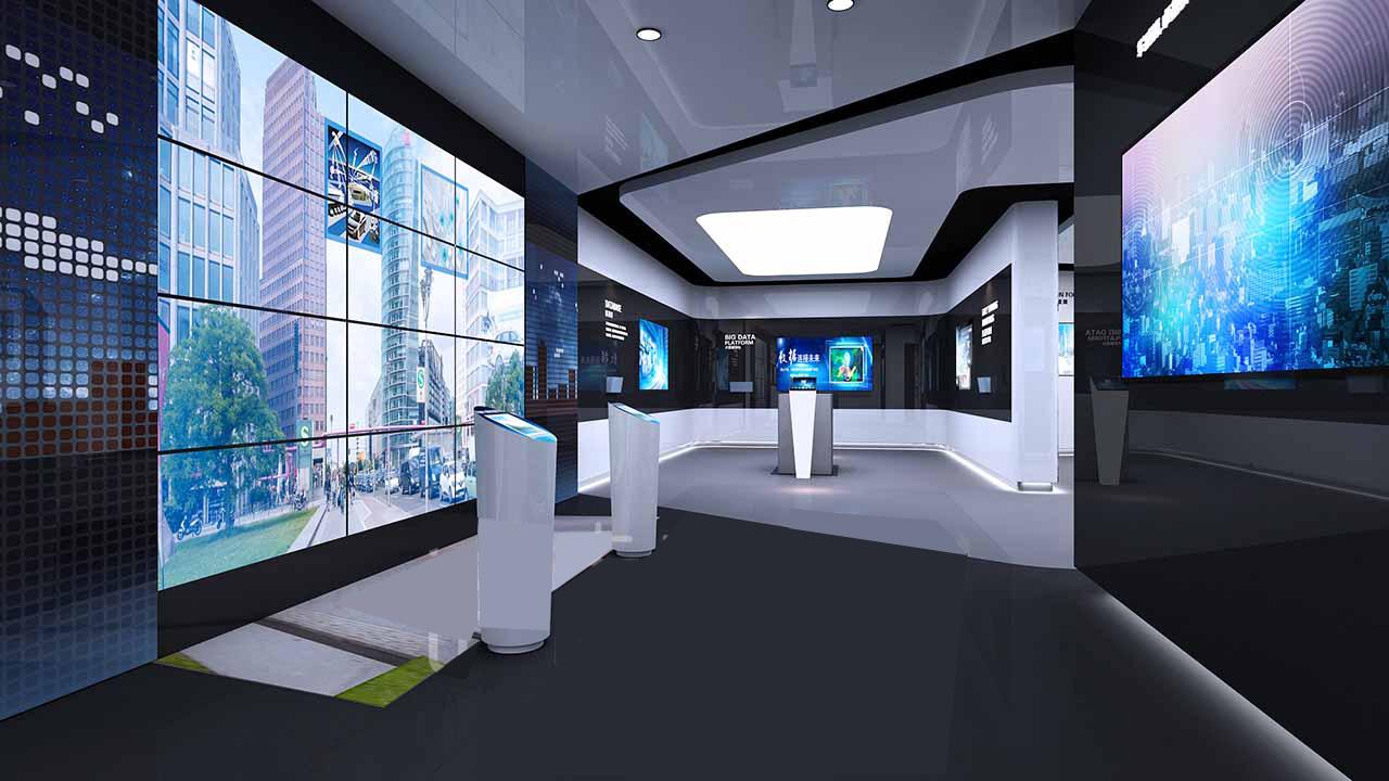 长沙大数据展厅设计华成峰企业展厅设计效果图及完工图分享