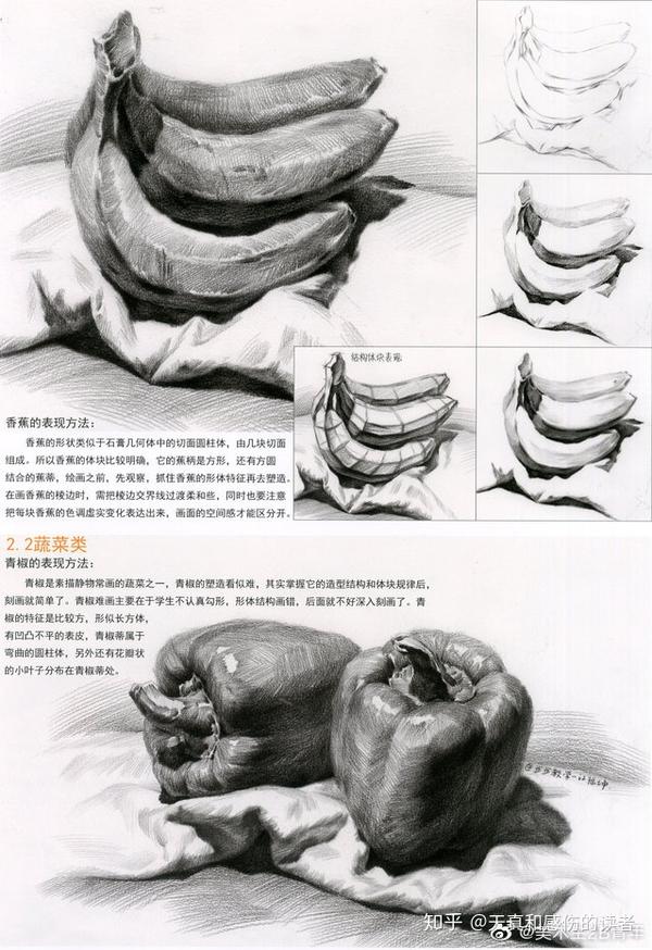 静物素描蔬菜水果篇