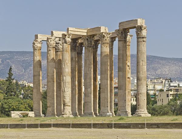 雅典的奥林匹亚宙斯神庙遗迹