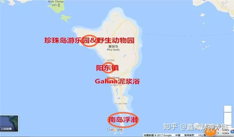 广州飞富国岛方位地图